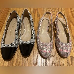 Stuart Weitzman tweed flats size 6